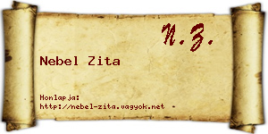 Nebel Zita névjegykártya