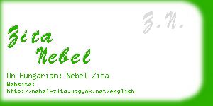 zita nebel business card